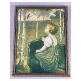 Framed Halftone Print of Unknown Artist