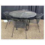 Wrought Iron Patio Table and Four Chairs