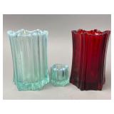 Fenton Glass 3-Piece Vase Set