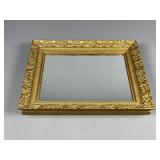 Gilt Wood Framed Mirror Floral Carvings