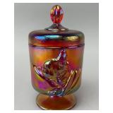 Fenton Chessie Covered Candy Dish