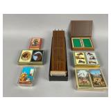 No. 42 Wooden Cribbage Board Set, Playing Cards