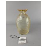 Blenko Tangerine Textured Glass Vase