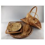 Woven Baskets and Trays