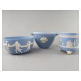 Wedgwood Blue Jasperware Lot of Three