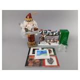 Holiday Decor Lot with Nutcracker and Ornaments