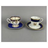 Two Commemorative Teacup and Saucer Sets