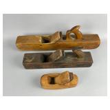 3 Wooden Hand Planes, Including W. Butcher