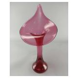 Fenton Jack in the Pulpit Vase in Pink Glass