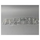 18 Clear Glass Salt Dips