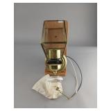 Brass and Glass Wall-Mounted Light Fixture