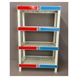Pepsi-Branded Plastic Storage Shelf Unit