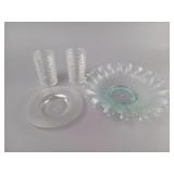Glassware Set with Rippled Design