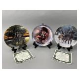 Bradford Exchange Artist Signed Plate Trio