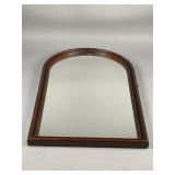 Arched Wood-Framed Wall Mirror