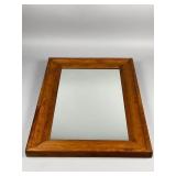 Rectangular Wooden-Framed Wall Mirror