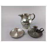 Three Pewter Tableware Items