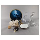 Decorative Ensemble with Orca Plate and Crystal Ca