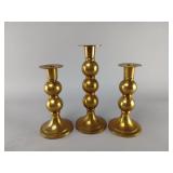 Three Brass Candlesticks