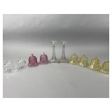 Glass Lamp Shades and Candlesticks