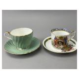 Two Aynsley Fine Bone China Teacups and Saucers