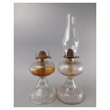 Glass Oil Lamps with Chimneys