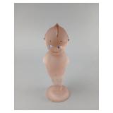 Frosted Glass Figurine of Child with Painted Detai