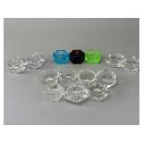 14 Hexagonal Glass Salt Cellars