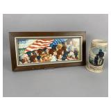 Norman Rockwell Framed Print and Collectors Stein
