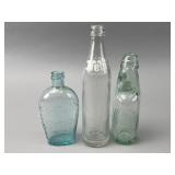 Three Vintage Glass Bottles