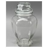 Clear Glass Lidded Storage Jar