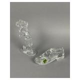 Waterford Crystal Golfer and Shoe Figurines