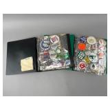 Political Pinback Buttons in Binders