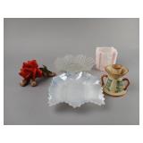 Decorative Glass Dishes and Ceramic Figurines
