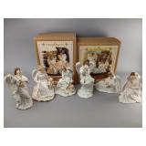 Porcelain Angel Figurines with Boxes