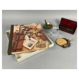 Memory Album, Pen in Case, and Golf-Themed Items