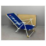 Pepsi-Branded Folding Beach Chair, NOS