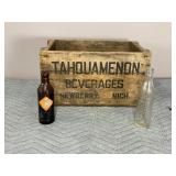 1938 Wooden Soda Crate with Two Bottles