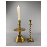 Brass Candlesticks with Distinct Designs