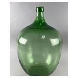 Green Glass Demijohn Bottle