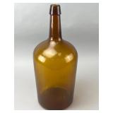 Amber Glass Bottle with Narrow Neck