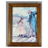 A. Hirschberg Halftone Print of Two Girls and Scar