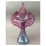 Fenton Pink and Blue Art Glass Epergne