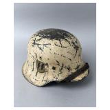 WWII German M-42 Waffen-SS Winter Camo Helmet