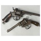 Belgian Double Action Pin Fire Revolvers