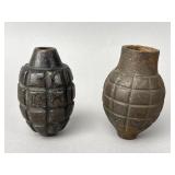 WWI French Foug M1916 & US MKI Inert Grenades