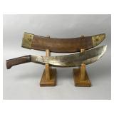 WWII U.S.B.S. Gurkha Kukri & Embossed Scabbard