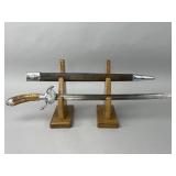 German Hunting Hirschfangar Dagger w/ Portepee
