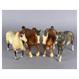 Collection Four Breyer Model Horses Clydesdale