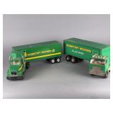 A Pair of Spartan Stores Semi Trucks